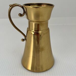 VINTAGE Messing Small Brass Decorative Jug with Handle Made Western Germany